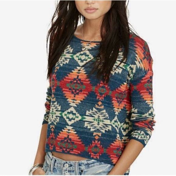 Denim & Supply Aztec print sweater C32 - Picture 1 of 8